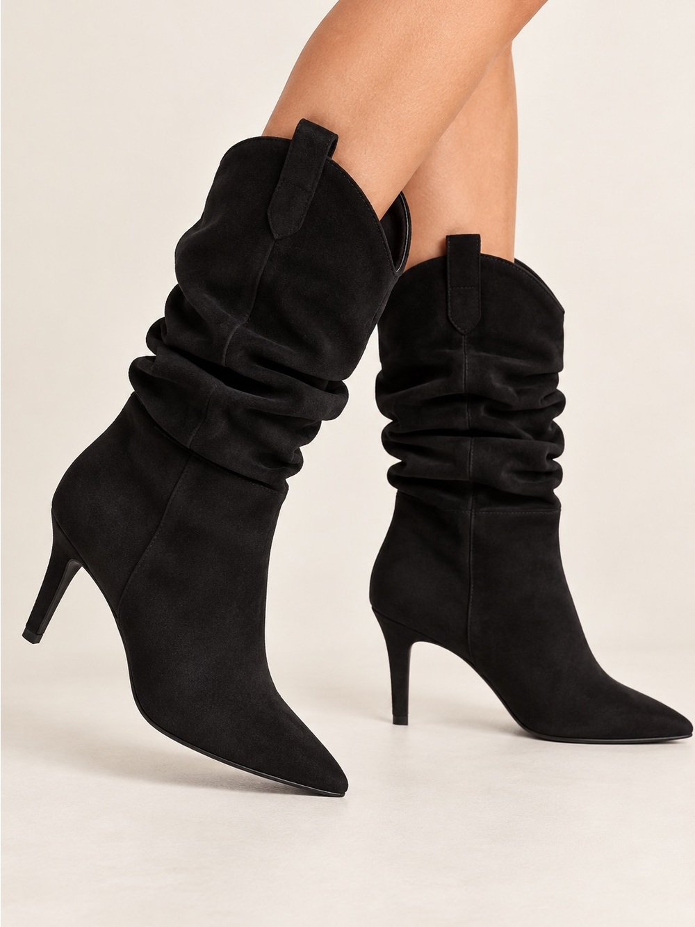 262. Marc Fisher Gienna2 Scrunch Ankle Booty - Suede